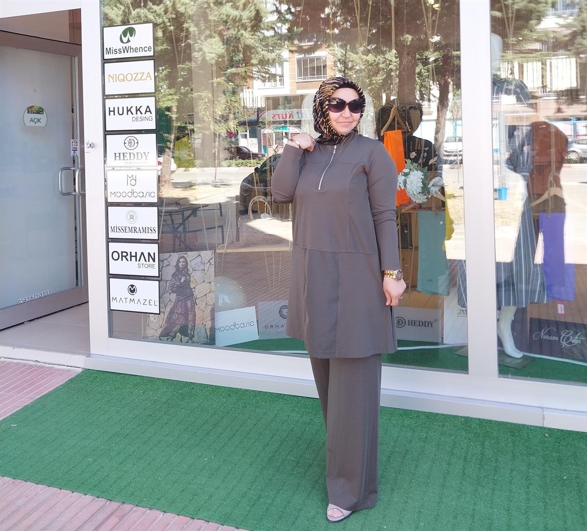 NURCAN ÇETİN PARAŞÜT DETAY BAMBU PANTOLONLU TAKIM HAKİ 24421