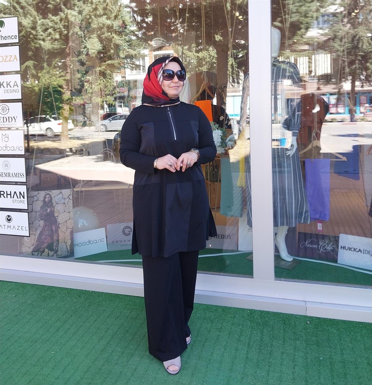 NURCAN ÇETİN PARAŞÜT DETAY BAMBU PANTOLONLU TAKIM SİYAH 24421