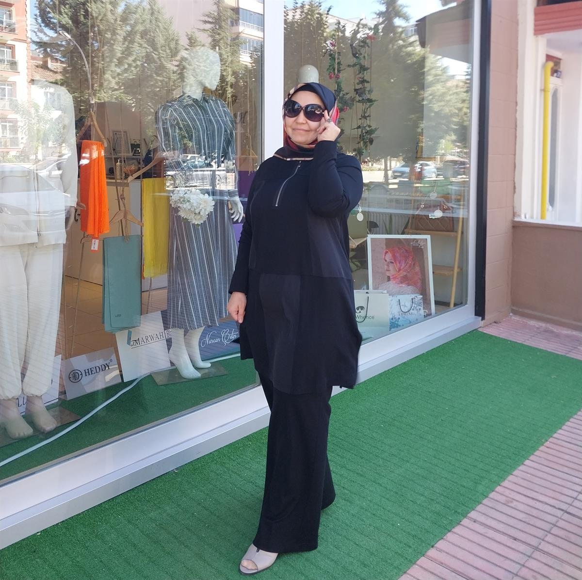 NURCAN ÇETİN PARAŞÜT DETAY BAMBU PANTOLONLU TAKIM SİYAH 24421