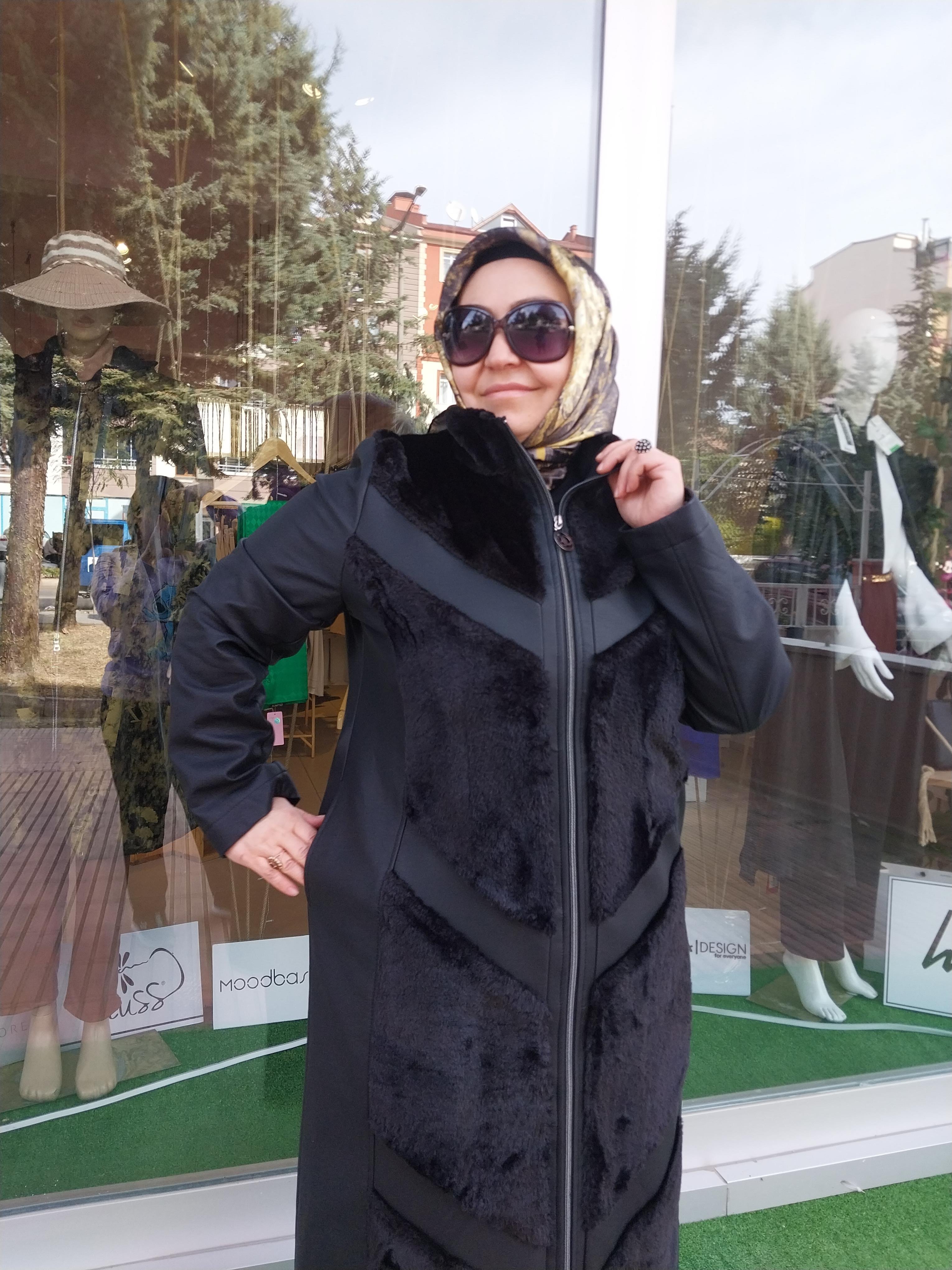 ORHAN STORE KÜRK DETAYLI DERİ KAP SİYAH 1379