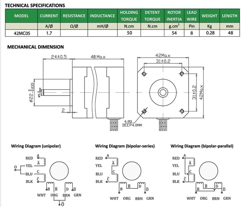 0.5 Nm Step Motor