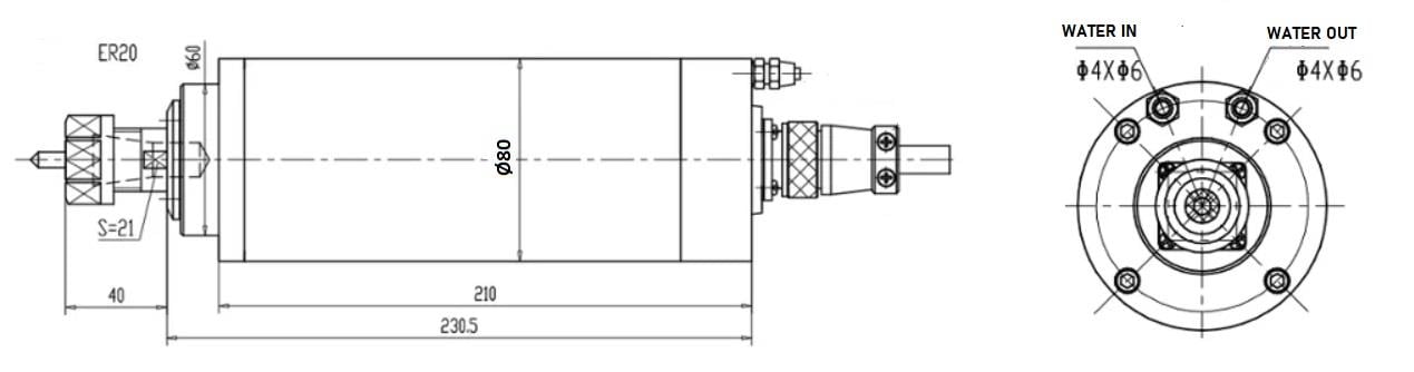 2.2kw Spindle Motor Su Soğutmalı