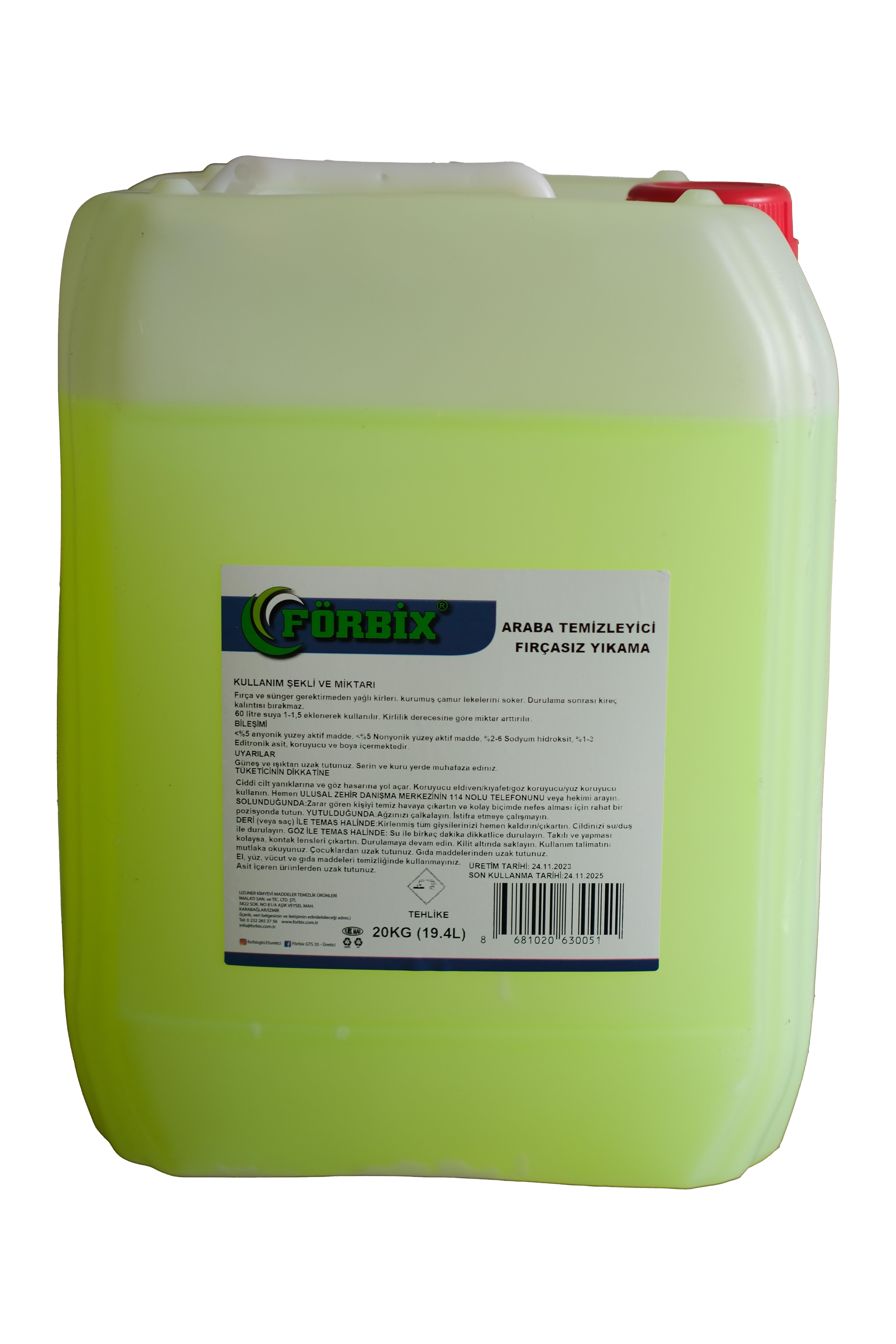 FORBİX FIRÇASIZ OTO YIKAMA ŞAMPUANI 20 KG