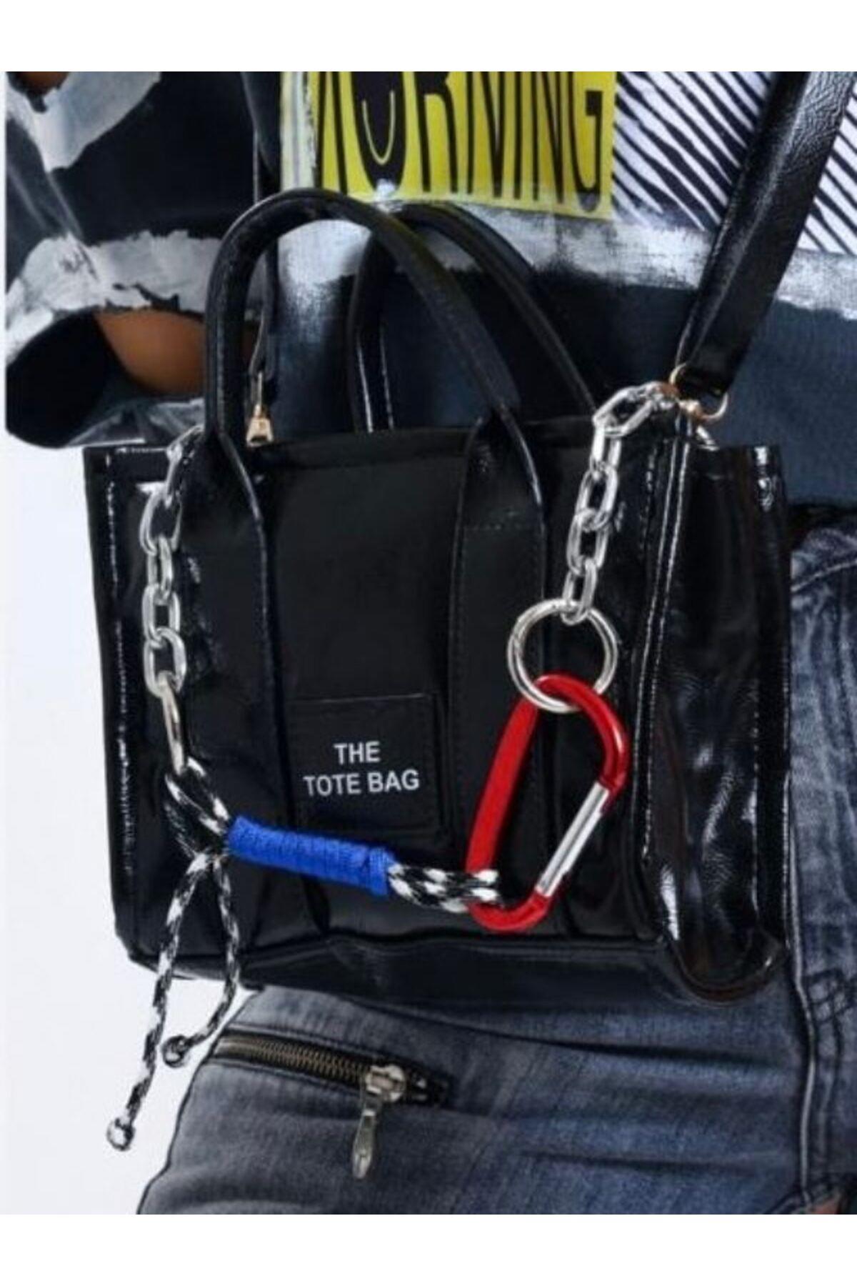 Kadın Zincir Detaylı Tasarım Tote Bag