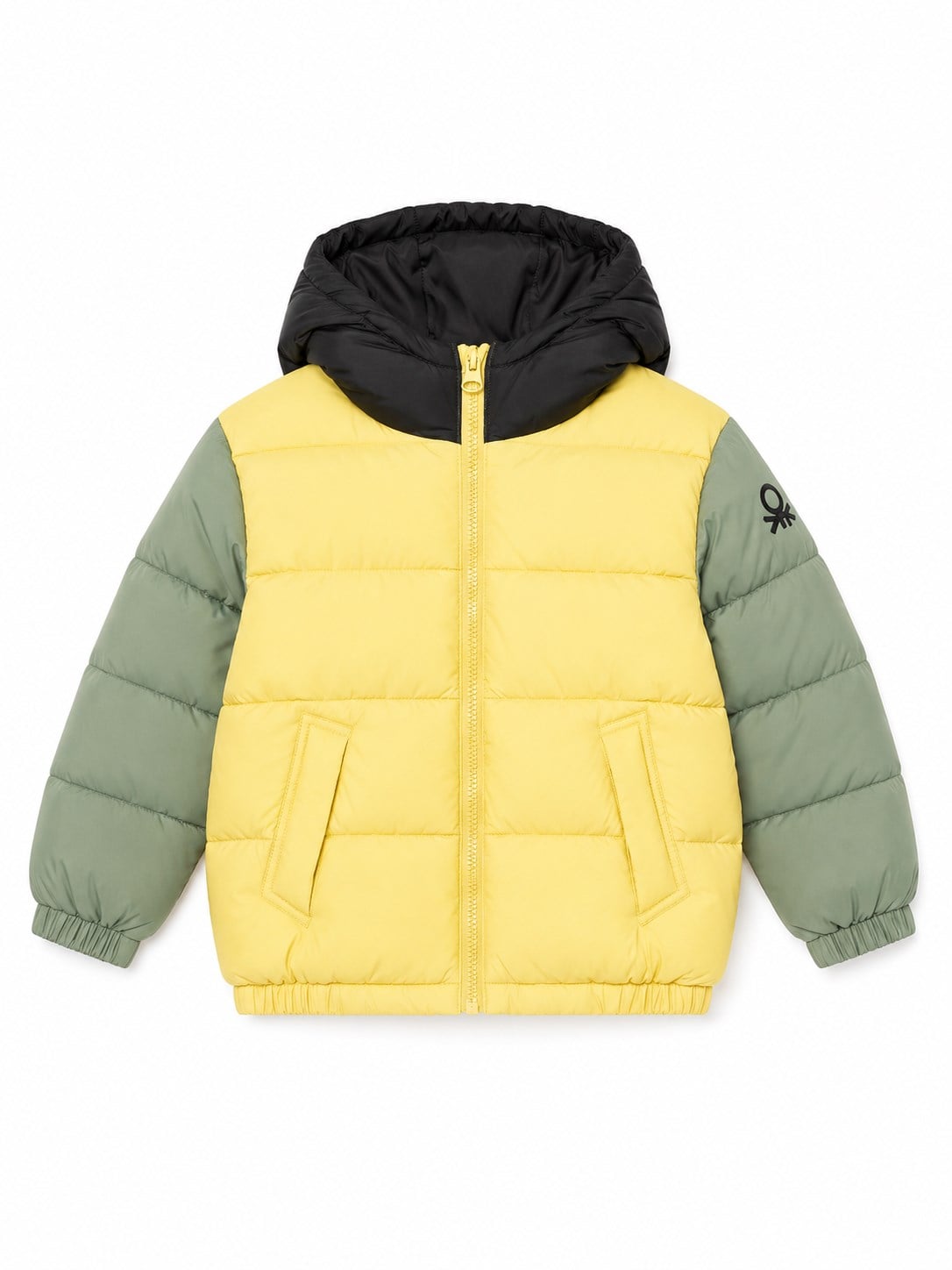 Benetton Çocuk Düz Şişme Mont 6-14 Yaş SARI