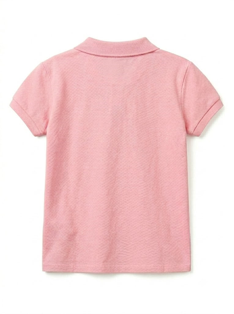 Benetton Çocuk Gömlek Yaka Kısa Kollu Tişört 6-14 Yaş PEMBE