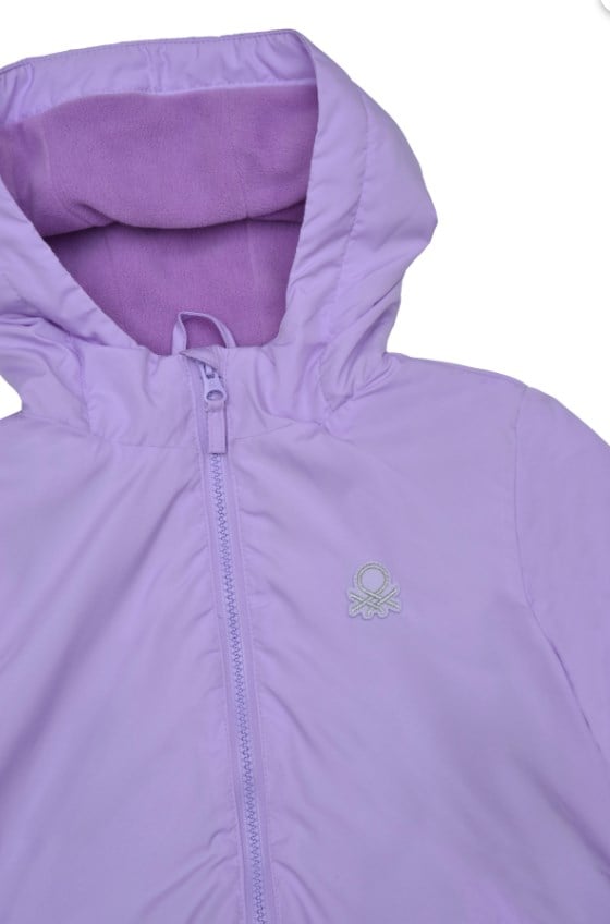 Benetton Çocuk İçi Şardonlu Yağmurluk 4-14 Yaş LİLA