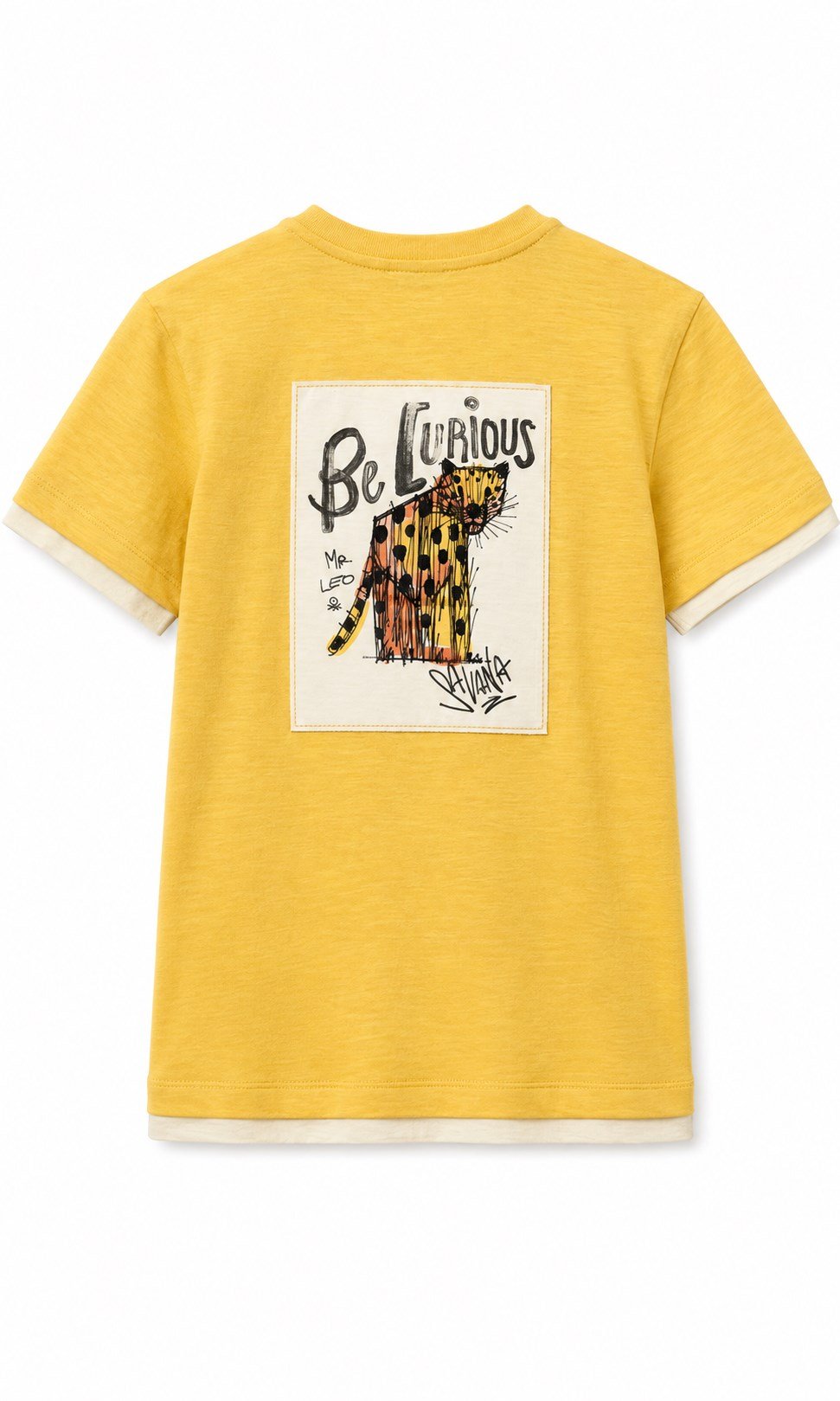 Benetton Erkek Bebek Baskı T-shirt SARI
