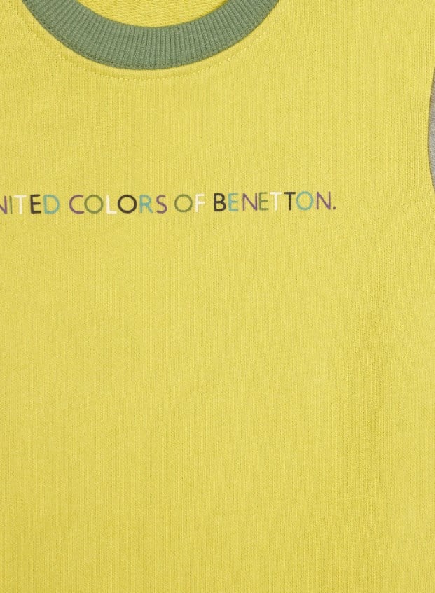 Benetton Erkek Bebek Baskılı Sweatshirt 1-6 Yaş YEŞİL