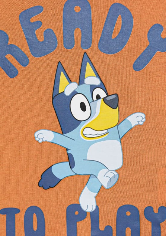 Benetton Erkek Bebek Bluey Baskılı  Tişört 12 Ay 6 Yaş TURUNCU
