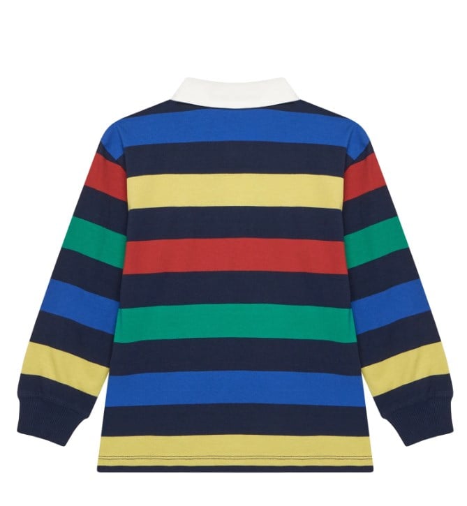 Benetton Erkek Bebek Çizgili Gömlek Yaka Uzun Kollu Tshirt 1-6 Yaş LACİVERT