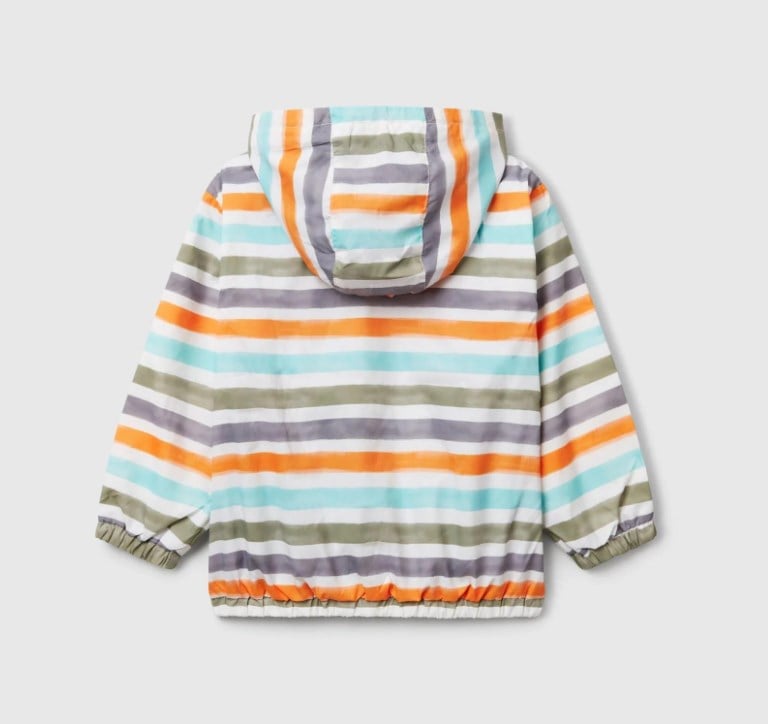 Benetton Erkek Bebek Çizgili Yağmurluk 1-6 Yaş RENKLİ