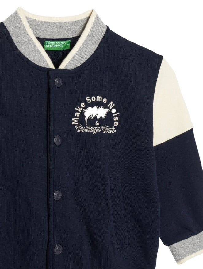 Benetton Erkek Bebek Düğmeli Kolej Ceketi 1-6 Yaş SİYAH
