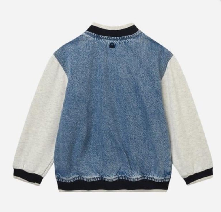 Benetton Erkek Bebek Fermuarlı Kot Bomber Ceket 1-6 Yaş MAVİ