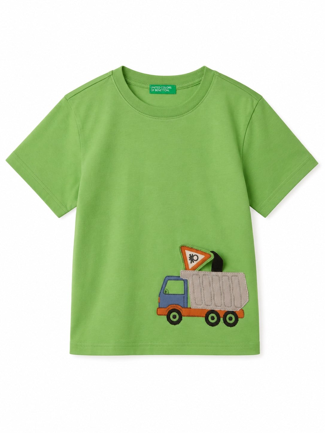 Benetton Erkek Bebek Figürlü Kısa Kollu Tişört 1-6 Yaş YEŞİL