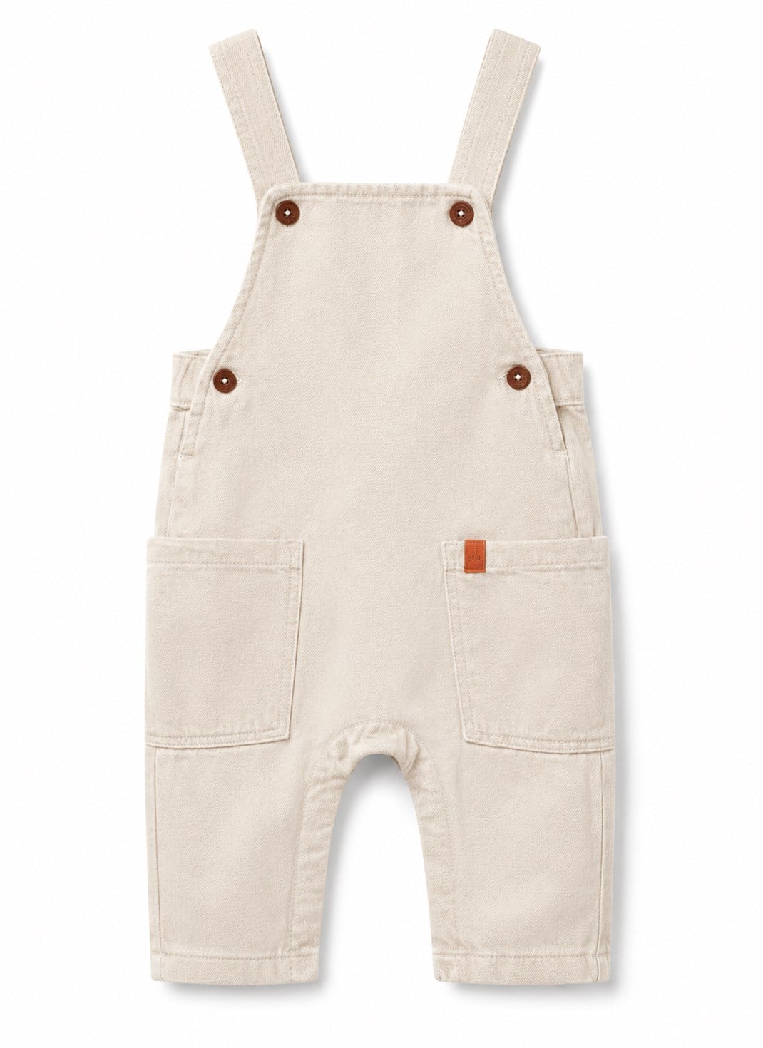Benetton  Erkek Bebek Kalın Askılı KumAŞ Tulum EKRU
