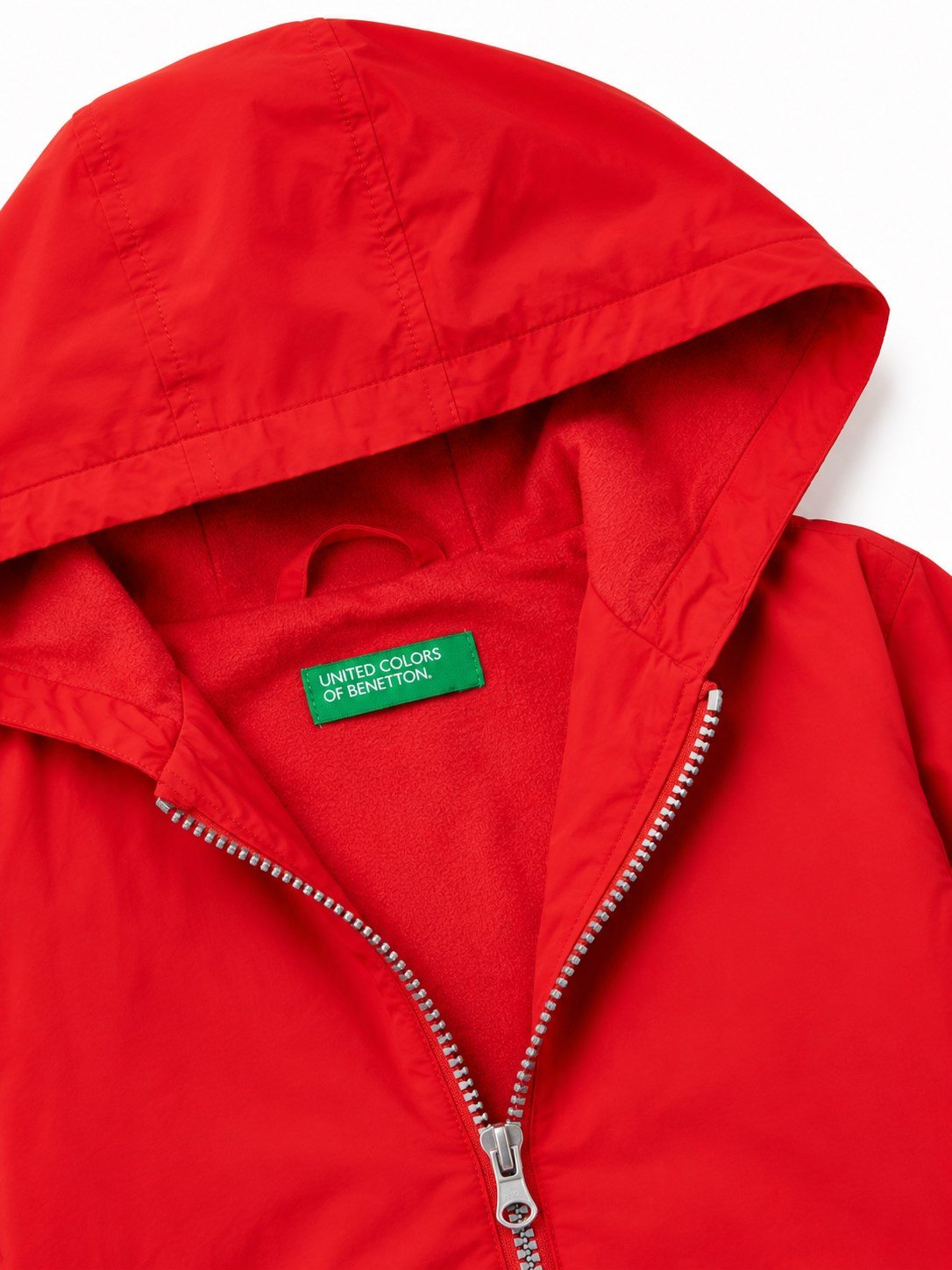 Benetton Erkek Bebek Kapüşonlu Astarlı Yağmurluk 1-6 Yaş KIRMIZI