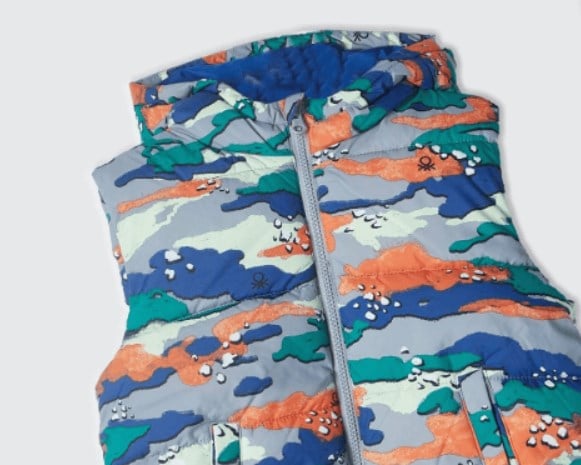 Benetton Erkek Bebek Karma Desen Kapişnlu Şişme Yelek 1-6 Yaş GRİ