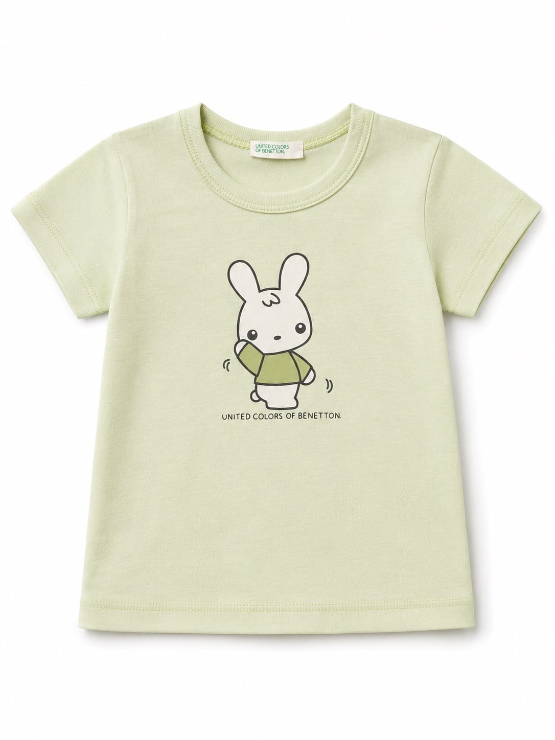 Benetton Erkek Bebek Kısa Kollu Baskı Detaylı Tişört 12 Ay 6 Yaş AÇIK YEŞİL