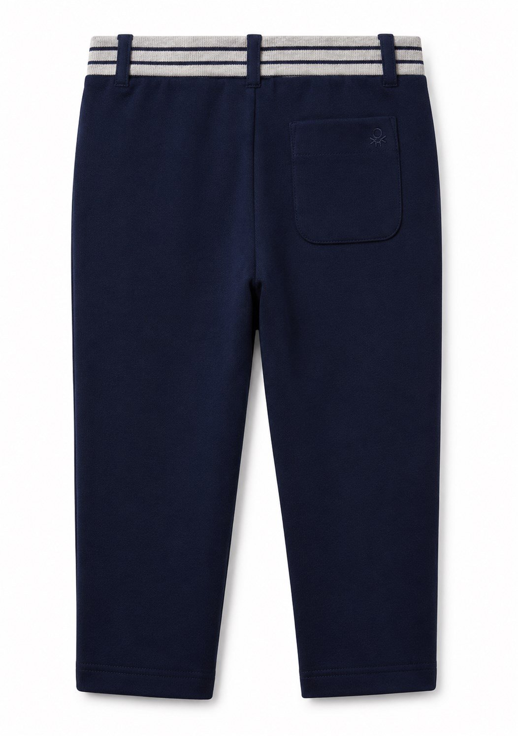 Benetton Erkek Bebek Lacivert Çizgili Bel Bantlı Gabardin Chino Pantolon 1-6 Yaş LACİVERT