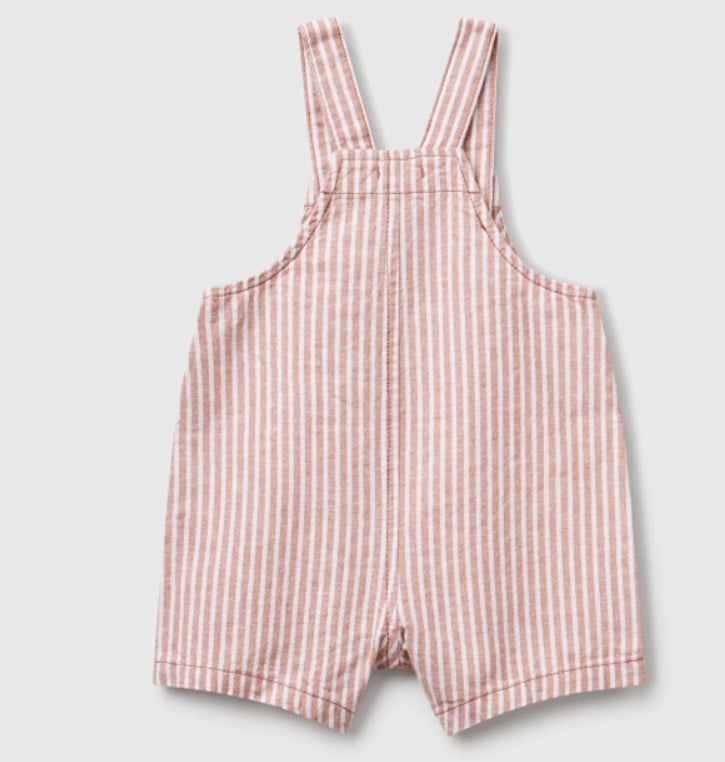 Benetton Erkek Bebek Müslin Şort Tulum 1-6 Yaş KİREMİT