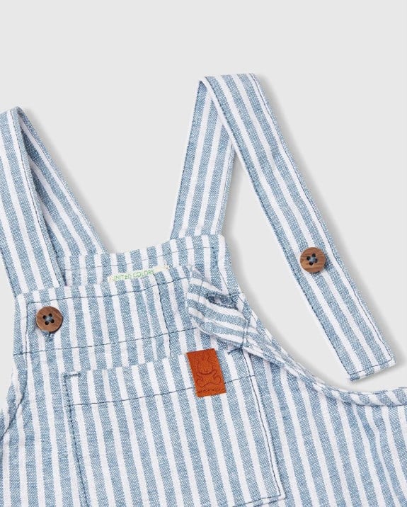 Benetton Erkek Bebek Müslin Şort Tulum 1-6 Yaş MAVİ