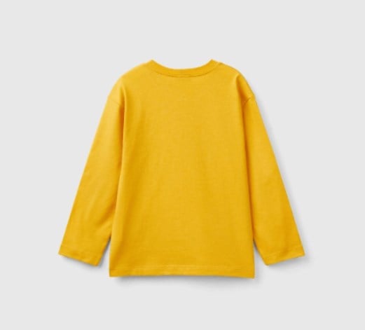 Benetton Erkek Bebek No One Uzun Kollu Tişört 1-6 Yaş SARI