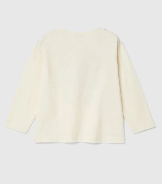 Benetton Erkek Bebek Traktör Baskı Uzun Kollu Tshirt 1-6 Yaş EKRU