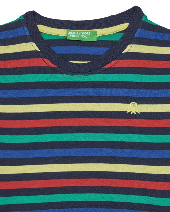 Benetton Erkek Bebek Uzun Kollu Çizgili Tshirt 1-6 Yaş RENKLİ