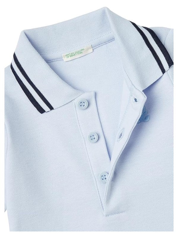 Benetton Erkek Bebek Uzun Kollu Polo Yaka Zıbın 0-2 Yaş AÇIK MAVİ