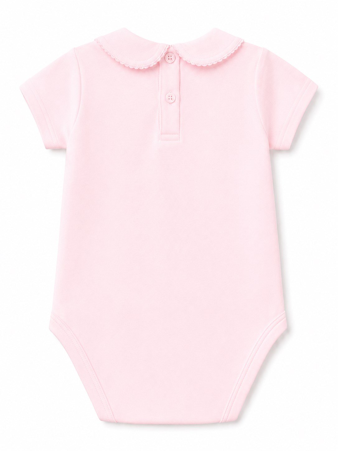 Benetton Erkek Bebek Yaka Detaylı Zıbın 6 Ay 18 Ay AÇIK PEMBE
