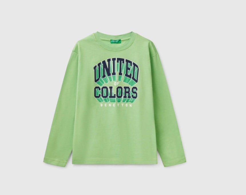 BENETTON ERKEK ÇOCUK 3I1XC10N5 UZUN KOLLU TİŞÖRT GKB0013 YEŞİL
