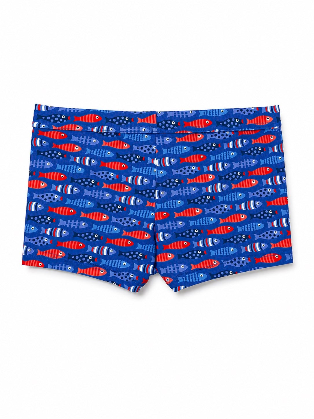 Benetton Erkek Çocuk Balık Desen Deniz Şortu 3-8 Yaş MAVİ