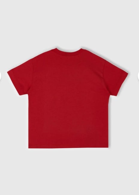 Benetton Erkek Çocuk Baskılı Kısa Kollu Tişört 6-14 Yaş KIRMIZI