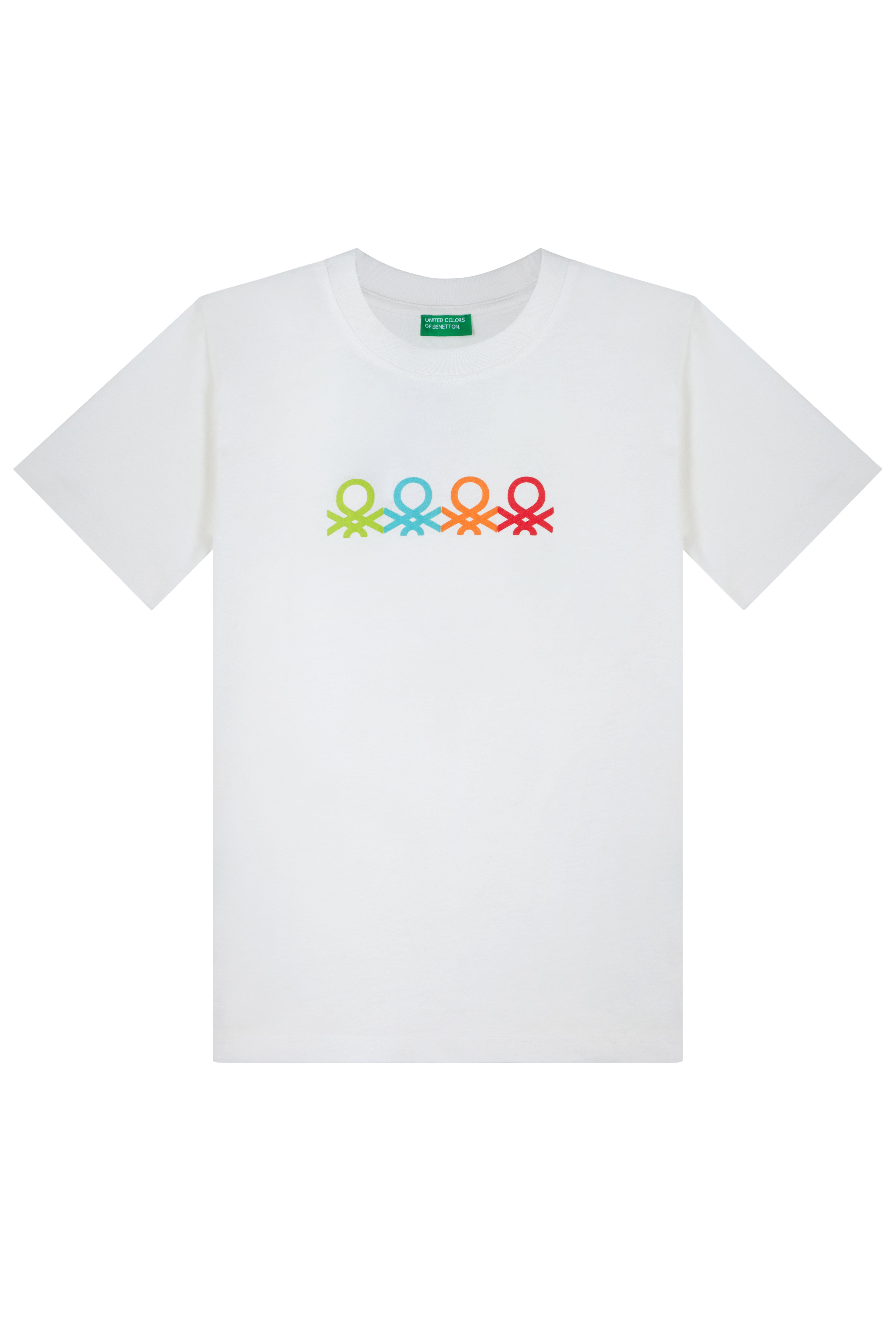 Benetton Erkek Çocuk Baskılı Tişört 4-8 Yaş BEYAZ