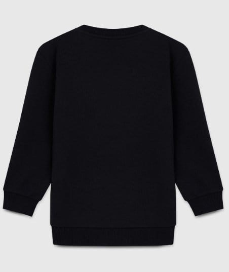 Benetton Erkek Çocuk Benetton Yazılı Sweatshirt SİYAH