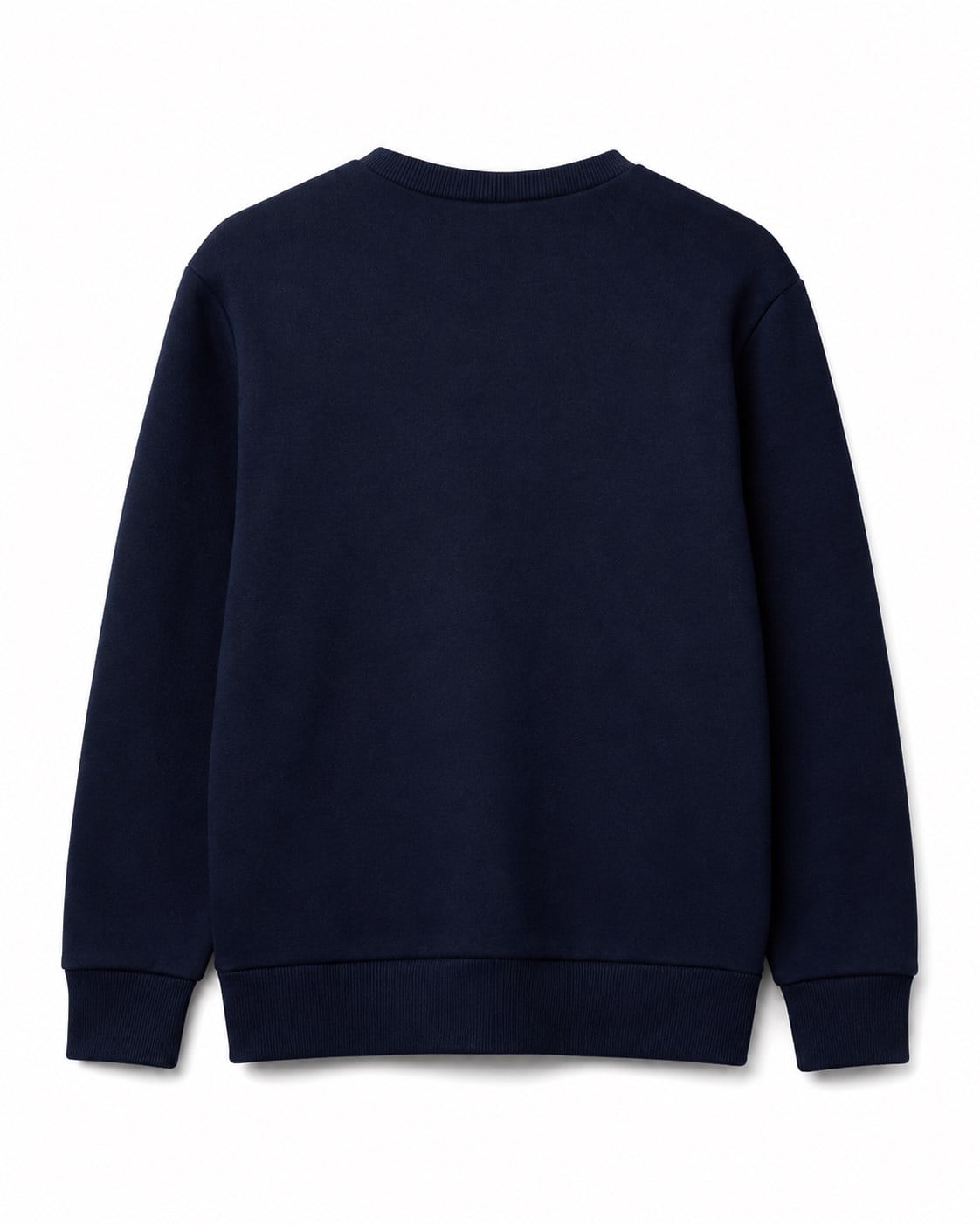 Benetton Erkek Çocuk Bisiklet Yaka Logo Baskılı Sweatshirt 6-14 Yaş LACİVERT