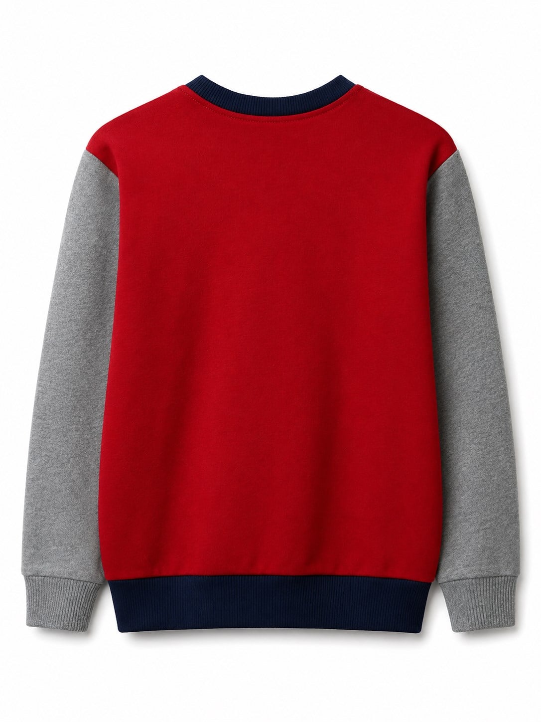 Benetton Erkek Çocuk Bisiklet Yaka Logo Baskılı Sweatshirt 6-14 Yaş KIRMIZI