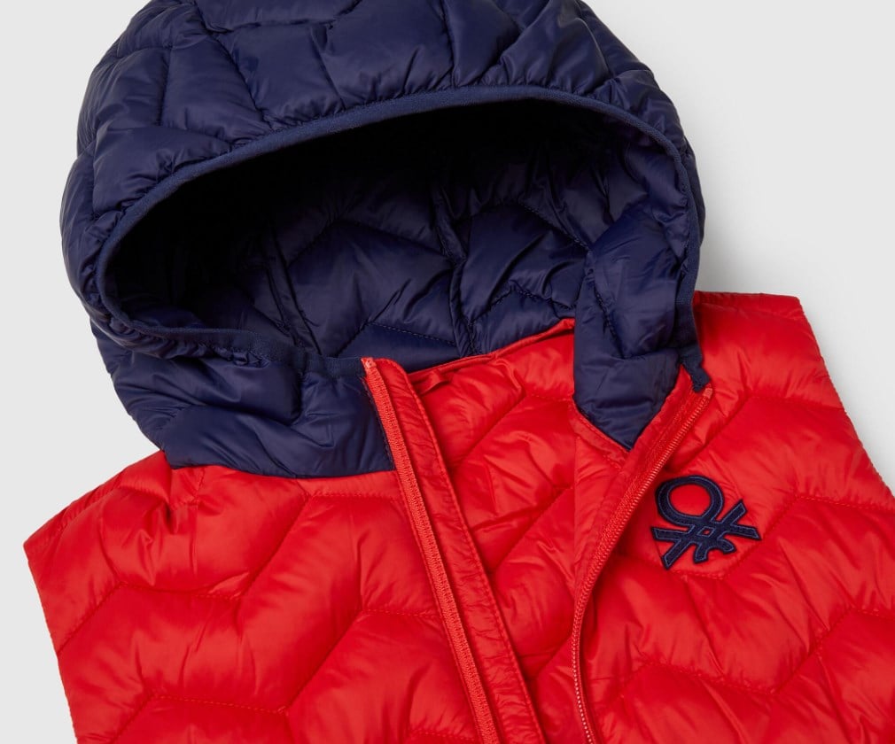 Benetton Erkek Çocuk Cepli Basic Şişme Yelek 6-14 Yaş KIRMIZI