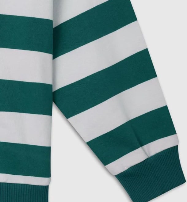 Benetton Erkek Çocuk Çizgili Sweatshirt 4-14 Yaş YEŞİL
