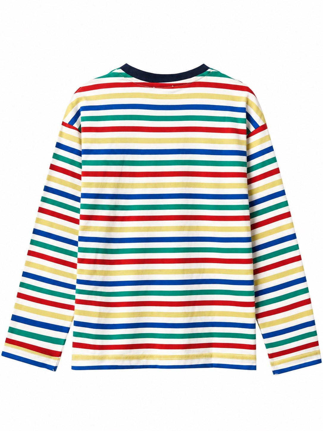 Benetton Erkek Çocuk Çizgili Uzun Kollu Tişört 6-14 Yaş BEYAZ