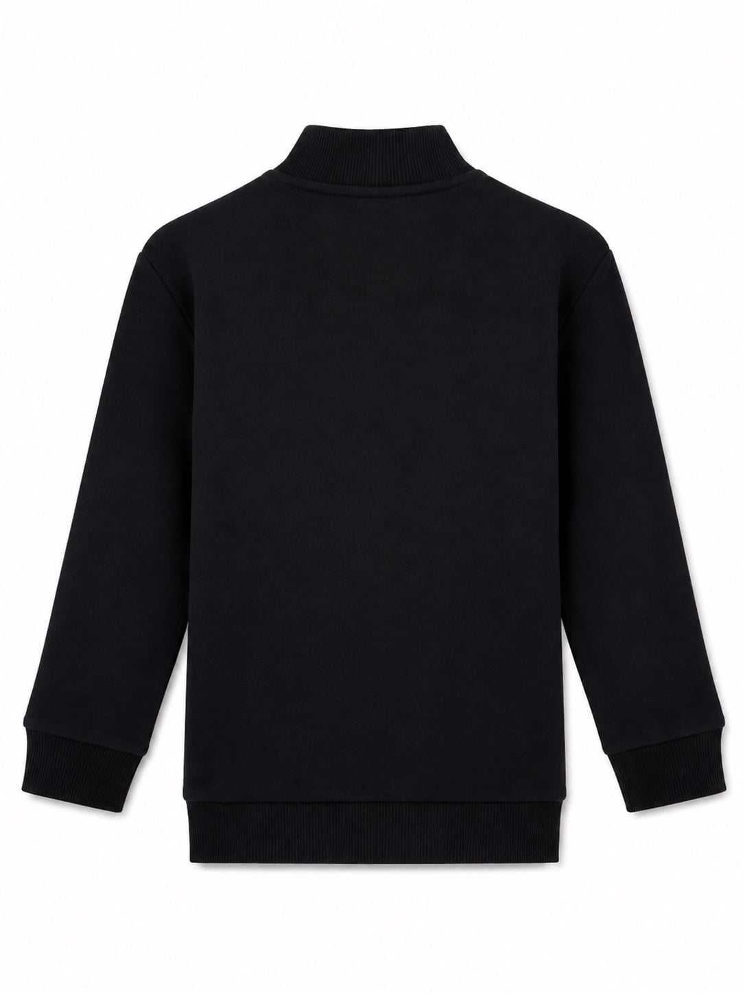 Benetton Erkek Çocuk Dik Yaka Fermuarlı Sweatshirt 4-14 Yaş SİYAH