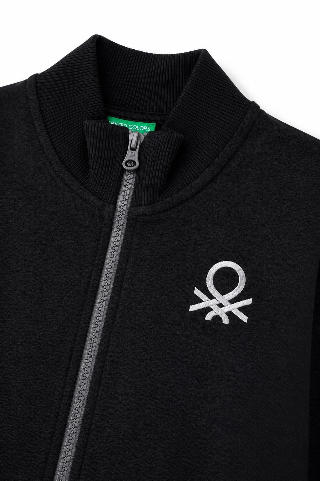 Benetton Erkek Çocuk Dik Yaka Fermuarlı Sweatshirt 4-14 Yaş LACİVERT