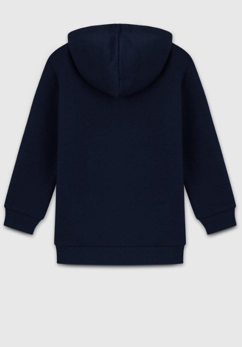 Benetton Erkek Çocuk Kapişonlu Cepli Sweatshirt 4-14 Yaş LACİVERT