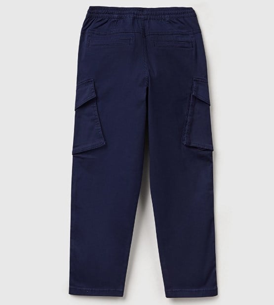 Benetton Erkek Çocuk Keten Cepli Pantalon 6-14 Yaş LACİVERT