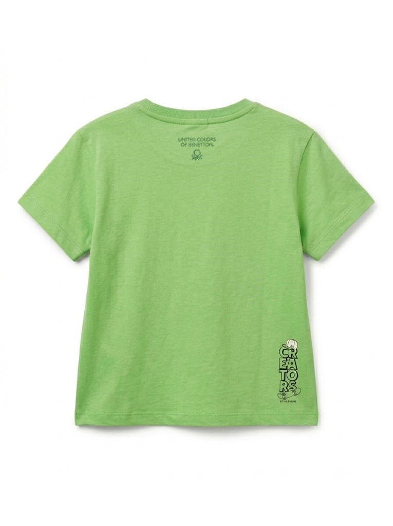 Benetton Erkek Çocuk Kısa Kollu Tişört 1-6 Yaş YEŞİL