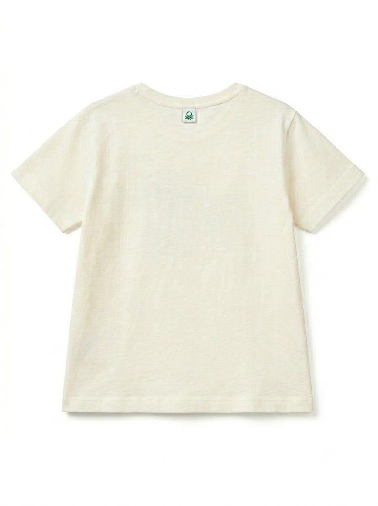 Benetton Erkek Çocuk Kısa Kollu Tişört 1-6 Yaş BEYAZ