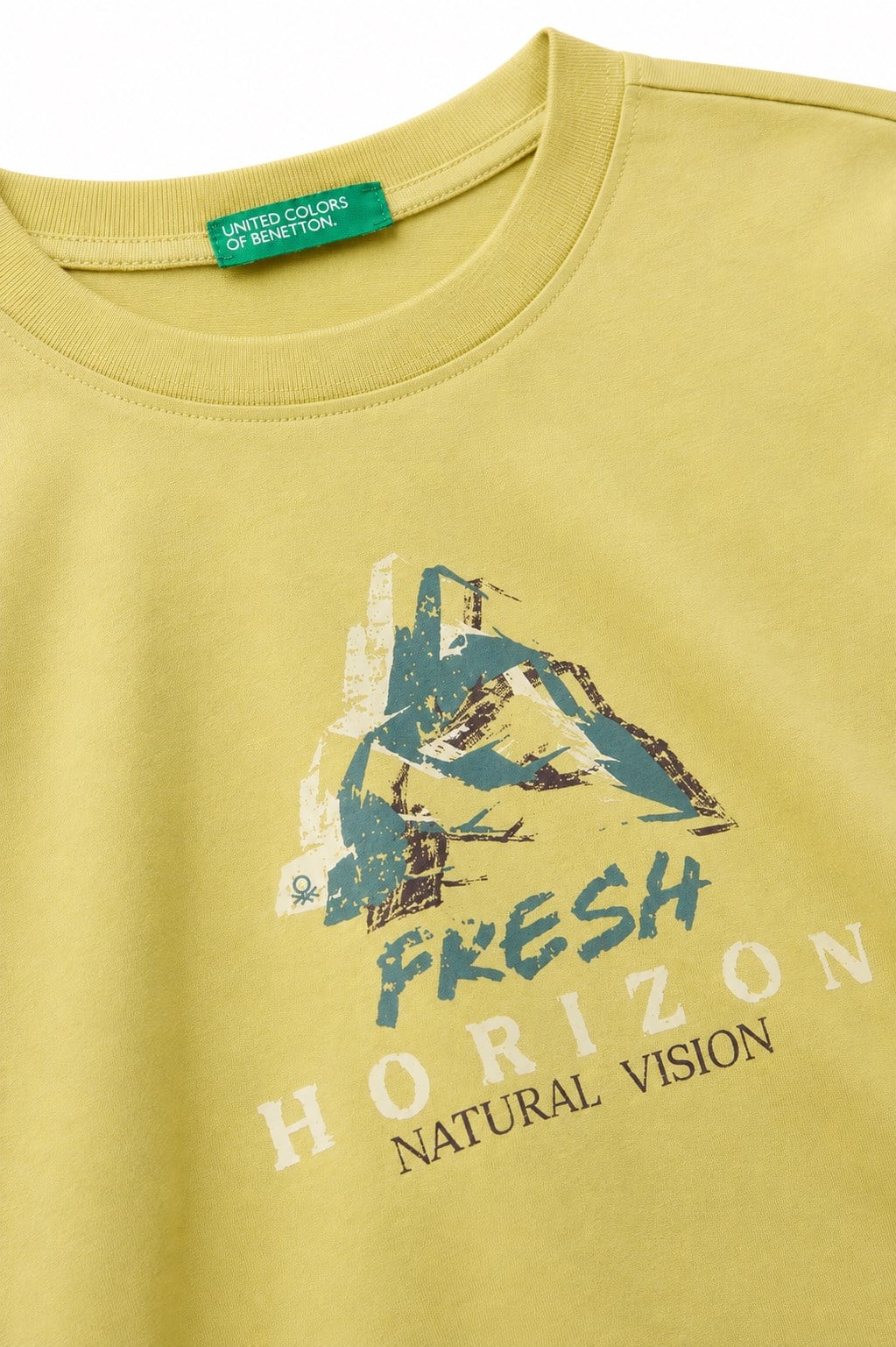 Benetton Erkek Çocuk Kolej Baskılı Bisiklet Yaka Uzun Kollu T-Shirt 6-14 Yaş YEŞİL