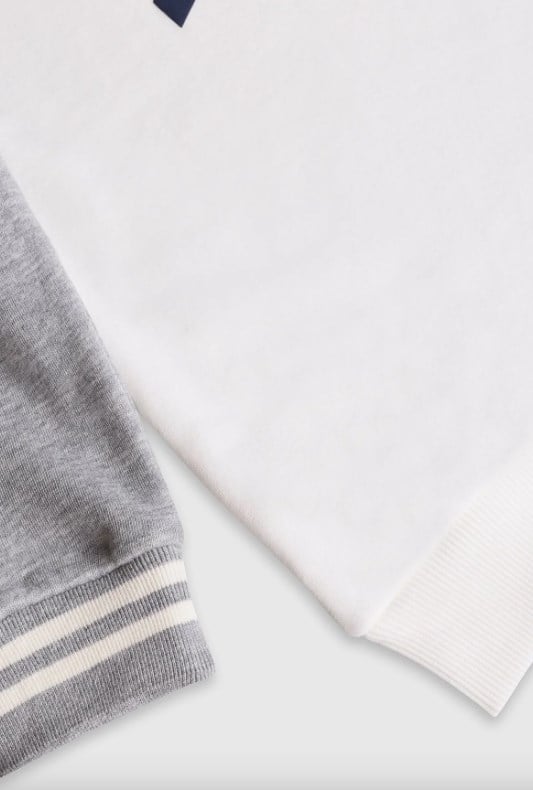 Benetton Erkek Çocuk Logo Baskı Sweatshirt 4-14 Yaş EKRU