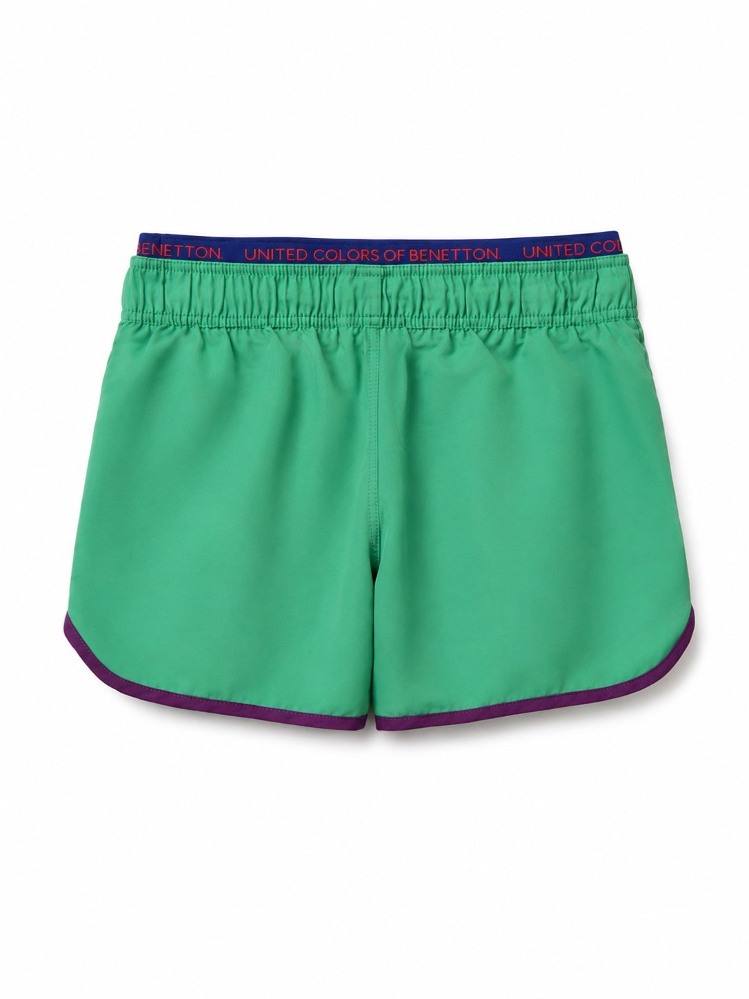 Benetton Erkek Çocuk Logo Detaylı Deniz Şortu 3-8 Yaş YEŞİL